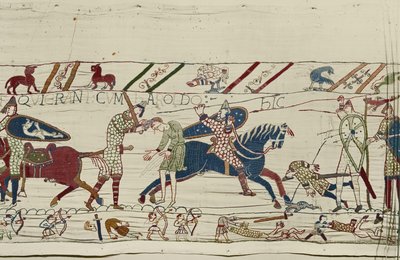 I Normanni uccidono coloro che sono stati con il re Aroldo, Arazzo di Bayeux da Unbekannt Unbekannt